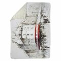 Begin Home Decor 60 x 80 in. White Street with Red Accents-Sherpa Fleece Blanket 5545-6080-ST11